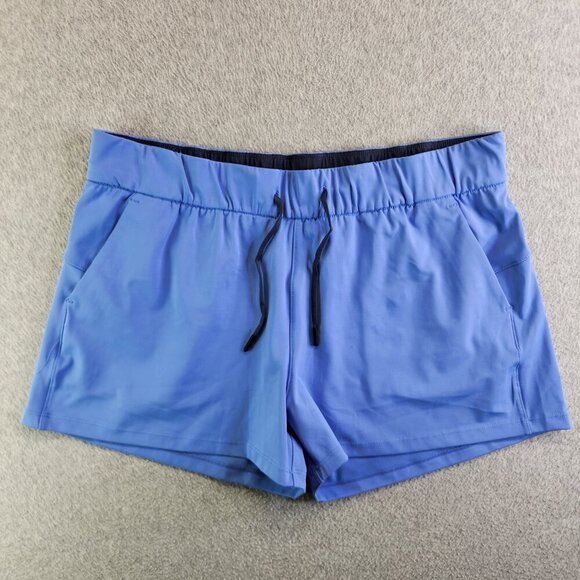 ZYIA Active Shorts Womens XXL Sky Blue Club Matte Softshell High Waisted - Picture 12 of 12